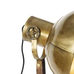 QAZQA Industriële Vloerlamp Brons Met Hout - Mangoes -Winkel Voor Woonverlichting 1000031862 0102