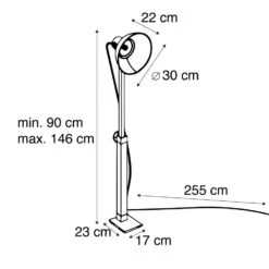 QAZQA Industriële Vloerlamp Brons Met Hout - Mangoes -Winkel Voor Woonverlichting 1000031862 0103