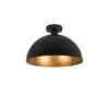 QAZQA IndustriÃ«le Plafondlamp Zwart Met Goud 35 Cm - Magna -Winkel Voor Woonverlichting 1000031882