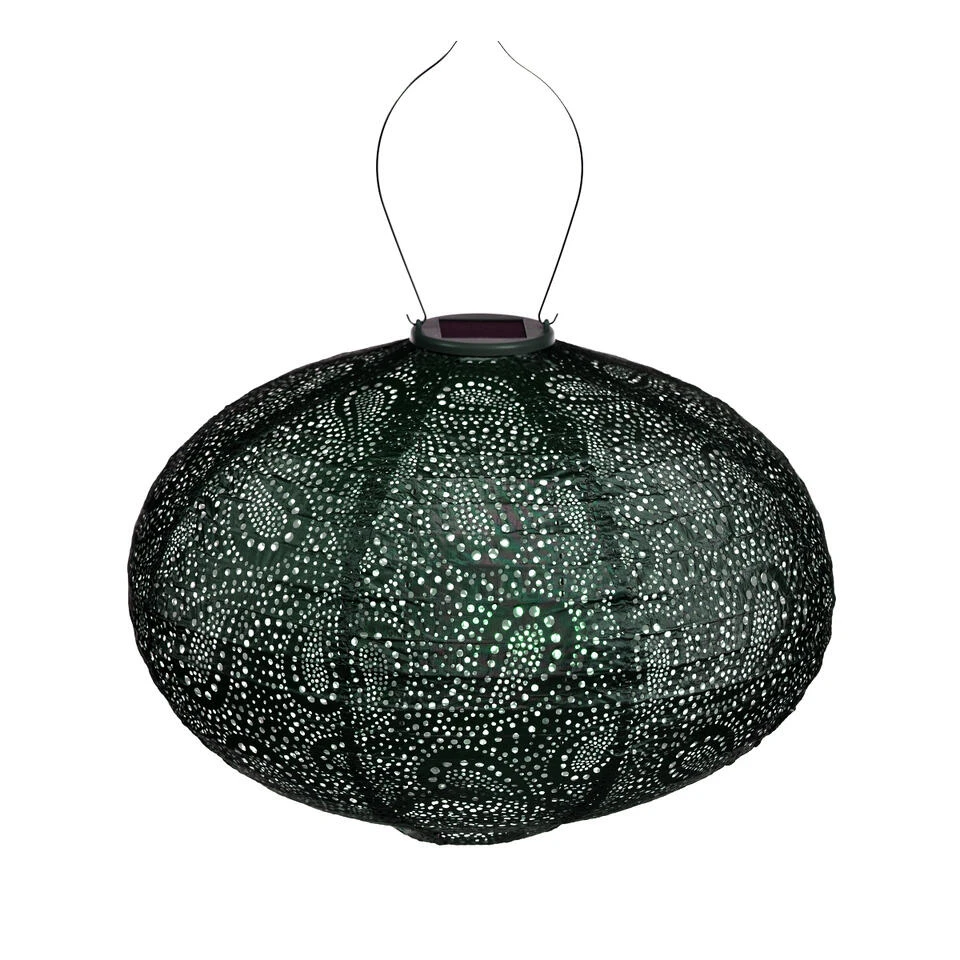 Lumiz Solar Buitenlampion Paisley Oval - Solar Tuinverlichting - 40 Cm - Groen 4 Lumiz Solar Buitenlampion Paisley Oval - Solar Tuinverlichting - 40 Cm - Groen - Afbeelding 2