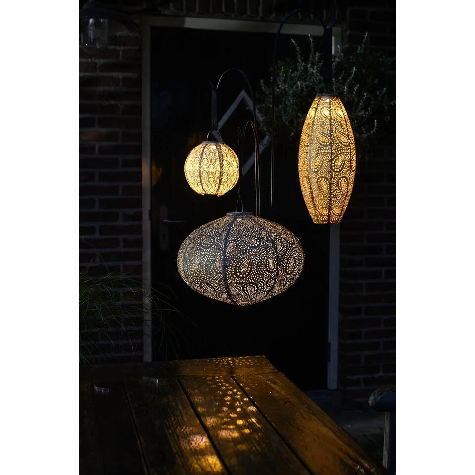 Lumiz Solar Buitenlampion Paisley Oval - Solar Tuinverlichting - 40 Cm - Groen 6 Lumiz Solar Buitenlampion Paisley Oval - Solar Tuinverlichting - 40 Cm - Groen - Afbeelding 4