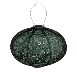 Lumiz Solar Buitenlampion Paisley Oval - Solar Tuinverlichting - 40 Cm - Groen