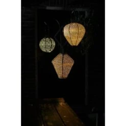 Lumiz Solar Lampion Sashiko Diamond - 28 Cm - Licht Groen -Winkel Voor Woonverlichting 1000033349 0110