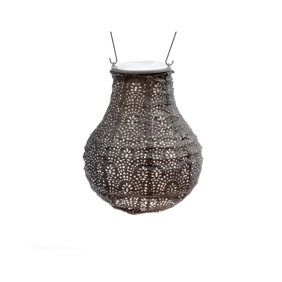 Lumiz Solar Buitenlampion Fan Bulb - Solar Tuinverlichting - 16 Cm - Taupe 4 Lumiz Solar Buitenlampion Fan Bulb - Solar Tuinverlichting - 16 Cm - Taupe - Afbeelding 2