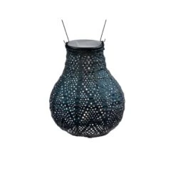 Lumiz Solar Buitenlampion Ikat Bulb - Solar Tuinverlichting - 16 Cm - Petrol