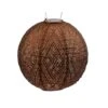 Lumiz Solar Buitenlampion Ikat Rond - Solar Tuinverlichting - 30 Cm - Koper