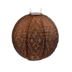Lumiz Solar Buitenlampion Ikat Rond - Solar Tuinverlichting - 30 Cm - Koper