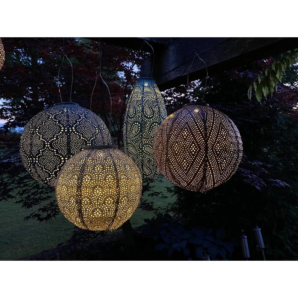 Lumiz Solar Buitenlampion Fiore Rond - Solar Tuinverlichting - 40 Cm - Groen 5 Lumiz Solar Buitenlampion Fiore Rond - Solar Tuinverlichting - 40 Cm - Groen - Afbeelding 3