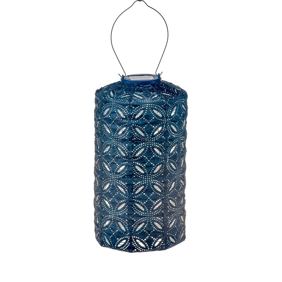 Lumiz Solar Lampion Mandela Cylinder - Solar Tuinverlichting - 18 Cm - Petrol 4 Lumiz Solar Lampion Mandela Cylinder - Solar Tuinverlichting - 18 Cm - Petrol - Afbeelding 2