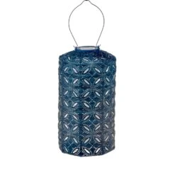 Lumiz Solar Lampion Mandela Cylinder - Solar Tuinverlichting - 18 Cm - Petrol