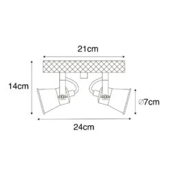 QAZQA Landelijke Spot Zwart Met Hout 2-lichts Verstelbaar - Jelle 8 QAZQA Landelijke Spot Zwart Met Hout 2-lichts Verstelbaar - Jelle -Winkel Voor Woonverlichting 1000039598 0102