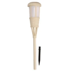 Lumineo Tuinfakkel - Solar - Wit - 61 Cm -Winkel Voor Woonverlichting 1000043585 0101