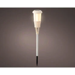 Lumineo Tuinfakkel - Solar - Wit - 61 Cm -Winkel Voor Woonverlichting 1000043585 0102