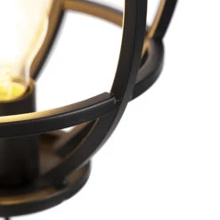 QAZQA Arthur IndustriÃ«le Wandlamp Zwart -Winkel Voor Woonverlichting 1000044212 0101