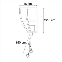 QAZQA Arthur IndustriÃ«le Wandlamp Zwart -Winkel Voor Woonverlichting 1000044212 0102