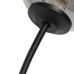 QAZQA Moderne Wandlamp Zwart 2-lichts Met Smoke Glas - Athens -Winkel Voor Woonverlichting 1000044218 0103