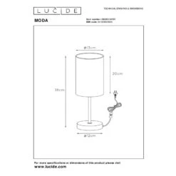 Lucide MODA Tafellamp - Wit -Winkel Voor Woonverlichting 1000044780 0103