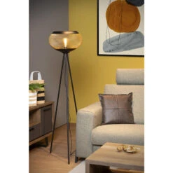 Lucide LUCAS Vloerlamp - Mat Goud / Messing -Winkel Voor Woonverlichting 1000044874 0104