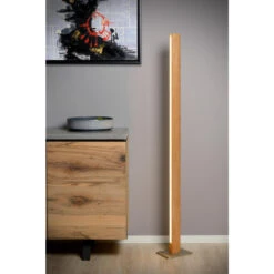Lucide SYTZE Vloerlamp - Licht Hout -Winkel Voor Woonverlichting 1000045031 0101
