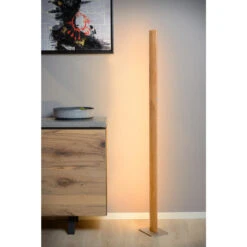 Lucide SYTZE Vloerlamp - Licht Hout -Winkel Voor Woonverlichting 1000045031 0103