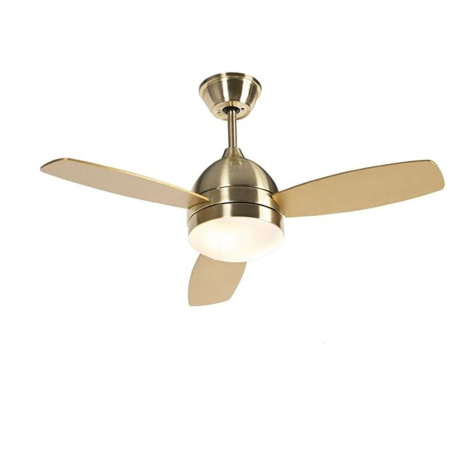 QAZQA Plafondventilator Messing Met Afstandsbediening - Rotar 3 QAZQA Plafondventilator Messing Met Afstandsbediening - Rotar