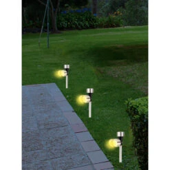 Lumineo Prikspot - Solar - Solar - Zilverkleurig - RVS - 23 Cm -Winkel Voor Woonverlichting 1000046134 0102