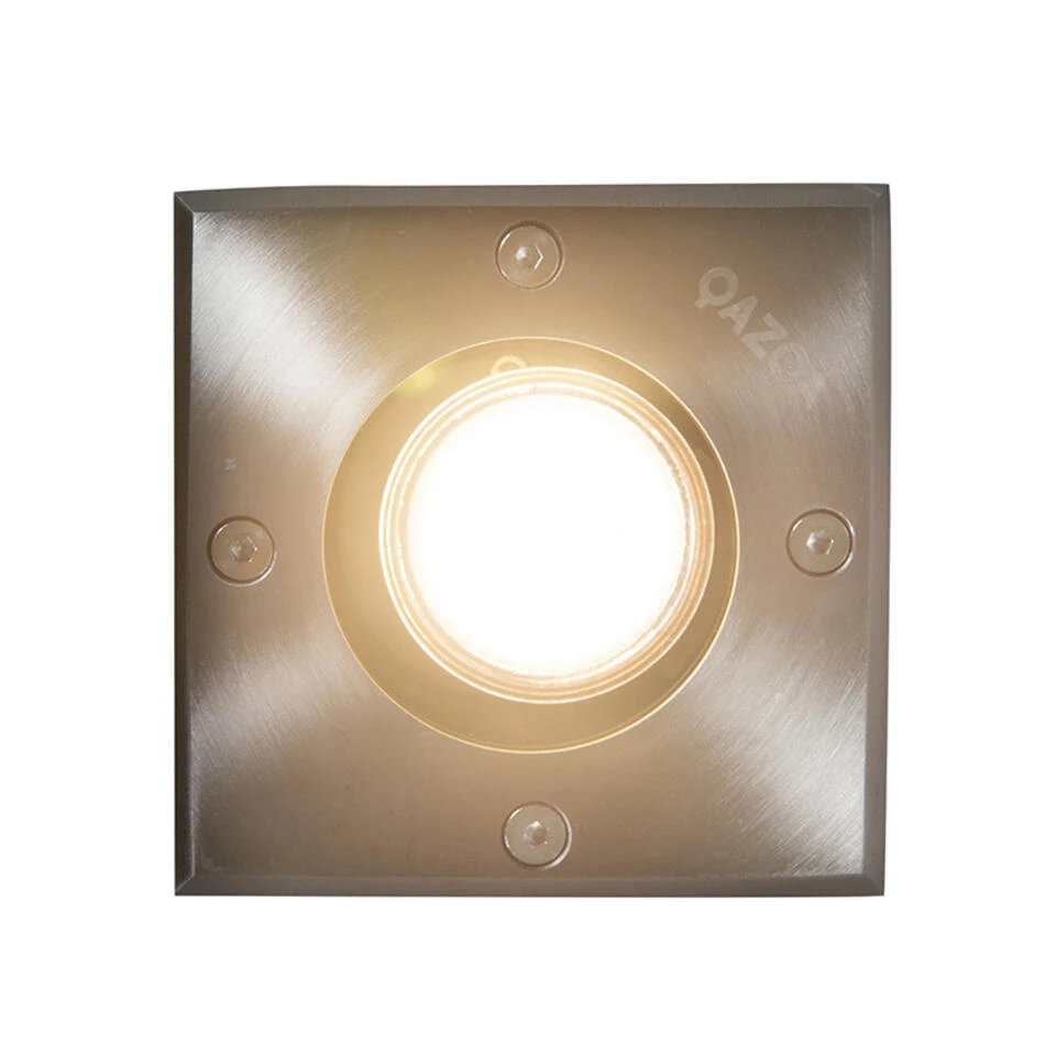 QAZQA Set Van 5 Grondspots Staal IP65 - Basic Square 4 QAZQA Set Van 5 Grondspots Staal IP65 - Basic Square - Afbeelding 2