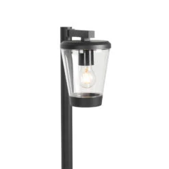 QAZQA Modern Buiten Paaltje Zwart 100 Cm IP44 - Joren -Winkel Voor Woonverlichting 1000046346 0102