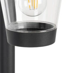 QAZQA Modern Buiten Paaltje Zwart 100 Cm IP44 - Joren -Winkel Voor Woonverlichting 1000046346 0103