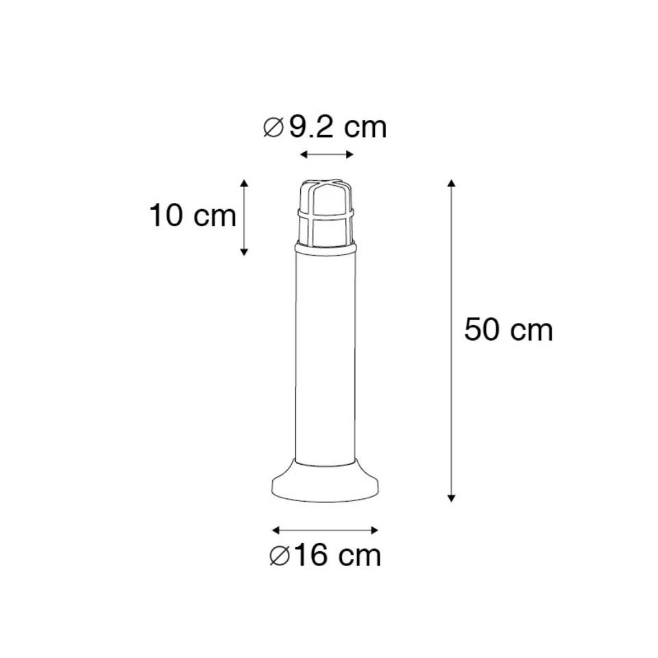 QAZQA Moderne Staande Buitenlamp Zwart IP54 50 Cm - Kiki 5 QAZQA Moderne Staande Buitenlamp Zwart IP54 50 Cm - Kiki - Afbeelding 3