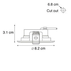 QAZQA Set Van 5 Inbouwspots Wit 3 Staps Dimbaar - Ulo 8 QAZQA Set Van 5 Inbouwspots Wit 3 Staps Dimbaar - Ulo -Winkel Voor Woonverlichting 1000046383 0102