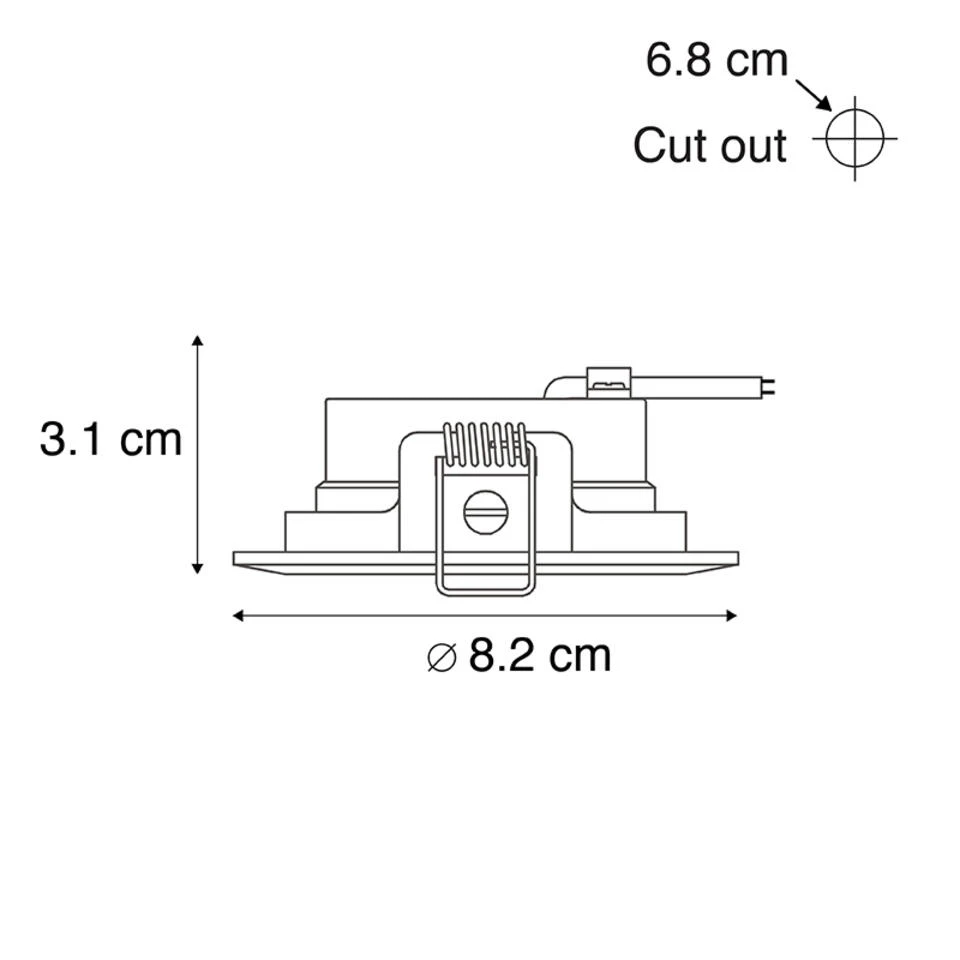 QAZQA Set Van 5 Inbouwspots Wit 3 Staps Dimbaar - Ulo 5 QAZQA Set Van 5 Inbouwspots Wit 3 Staps Dimbaar - Ulo - Afbeelding 3