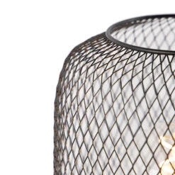 QAZQA Moderne Zwarte Tafellamp - Bliss Mesh -Winkel Voor Woonverlichting 1000046758 0103