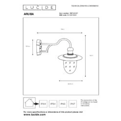 Lucide ARUBA Wandlamp - Roest Bruin -Winkel Voor Woonverlichting 1000046852 0102
