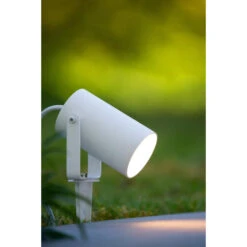 Lucide TAYLOR - Tuinspot Buiten - Ø 10 Cm - 1xGU10 - IP65 - Wit -Winkel Voor Woonverlichting 1000046858 0103
