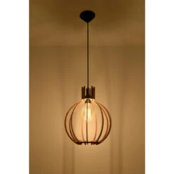 Sollux Hanglamp Arancia - 1 Lichts - 30 X90 Cm - Bruin -Winkel Voor Woonverlichting 1000047491 0102