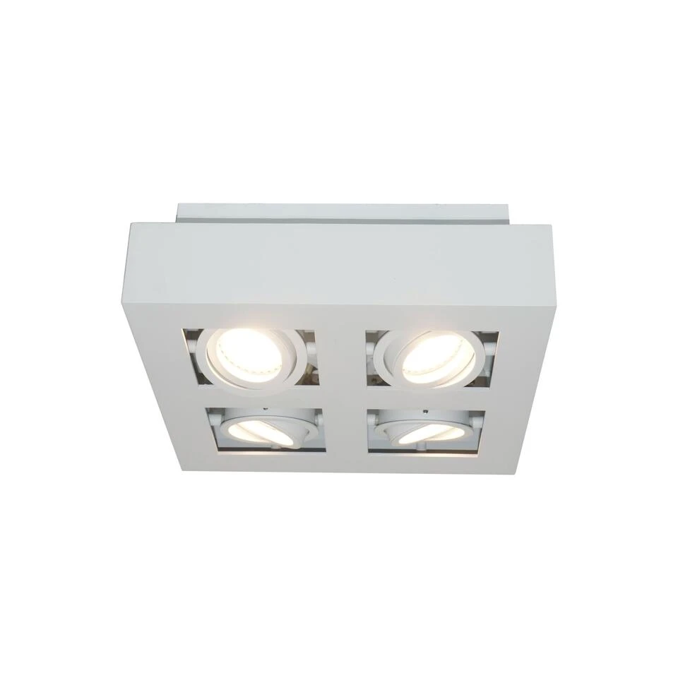 Artdelight Spot Bosco - 4 Lichts - 25 X8.6 Cm - Wit 6 Artdelight Spot Bosco - 4 Lichts - 25 X8.6 Cm - Wit - Afbeelding 4