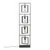 Industriële Vloerlamp Carter Zwart 4-lichts - 140x35x140 Cm - Metaal - Zwart