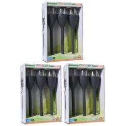Pro Garden Prikspotjes - 3 Stuks - Zwart - Solar - LED - 31 Cm -Winkel Voor Woonverlichting 1000049304 0101