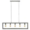 Hoyz - Hanglamp - 5 Armatuur Punten - Stalen Frame - Vintage Look - Serie Steps -Winkel Voor Woonverlichting 1000051736