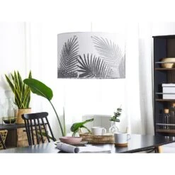 Beliani Hanglamp ZILLER - Grijs Polyester -Winkel Voor Woonverlichting 1000053453 0103