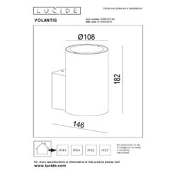 Lucide VOLANTIS Wandspot - Zwart -Winkel Voor Woonverlichting 1000053839 0103
