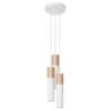 Sollux Hanglamp Pablo - 3 Lichts - 20 X100 Cm - Wit - Hout -Winkel Voor Woonverlichting 1000053877