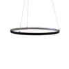 Ringlamp Hanglamp Elaine Metaal Zwart 1 Cirkel - 50x50x150 Cm - Metaal - Zwart -Winkel Voor Woonverlichting 1000056584