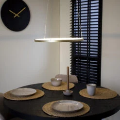 Ring Hanglamp Elaine Metaal Goud 1 Cirkel - 50x50x150 Cm - Metaal - Goudkleurig -Winkel Voor Woonverlichting 1000056587 0102