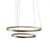 Ring Hanglamp Elaine Metaal Goud 2 Cirkels - 50x50x150 Cm - Metaal - Goudkleurig -Winkel Voor Woonverlichting 1000056588