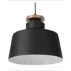 Beliani Hanglamp DANUBE - Zwart Aluminium -Winkel Voor Woonverlichting 1000056894