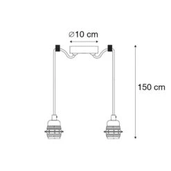 QAZQA Hanglamp Cava 2 Zwart -Winkel Voor Woonverlichting 1000061838 0102