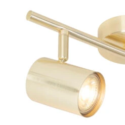 QAZQA Moderne Plafondlamp Messing 2-lichts Verstelbaar - Jeana 8 QAZQA Moderne Plafondlamp Messing 2-lichts Verstelbaar - Jeana -Winkel Voor Woonverlichting 1000061909 0102