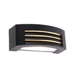 QAZQA Moderne Buiten Wandlamp Zwart IP44 - Hurricane 1